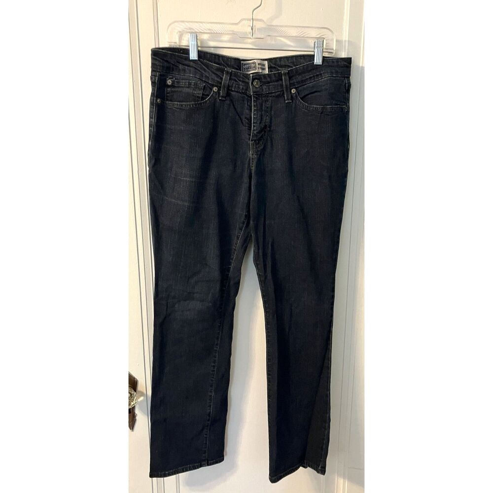 Levi's Signature mid-rise straight dark wash jeans - 12 SHORT